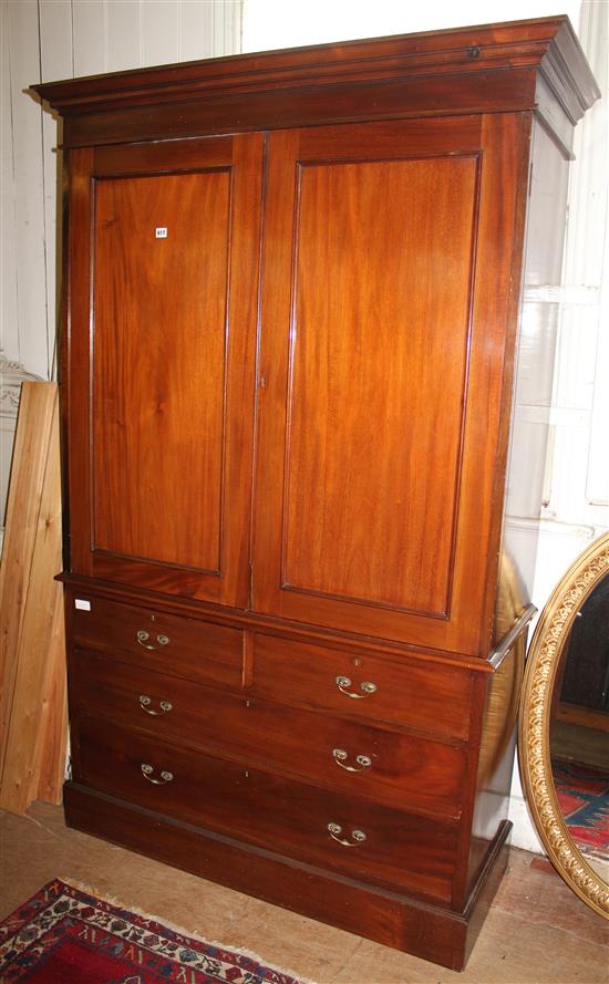 Mahogany linen press